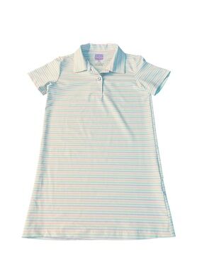 Poppy Kids Co. Girls' Striped Polo Dress - Pastel Multi Color Athletic